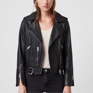 allsaints balfern biker leather jacket